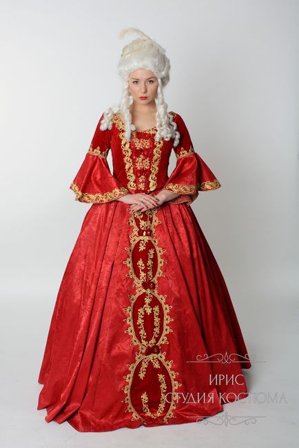 Красное платье эпохи Барокко