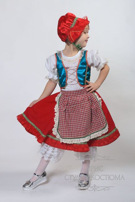 Костюм Красной шапочки для девочки 5-6 лет